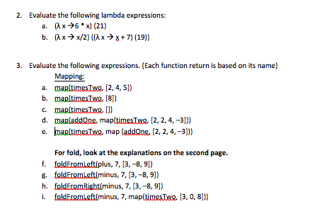 Solved 2. Evaluate The Following Lambda Expressions: A. | Chegg.com