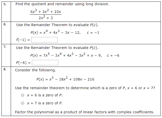 Solved Find the quotient and remainder using long division. | Chegg.com
