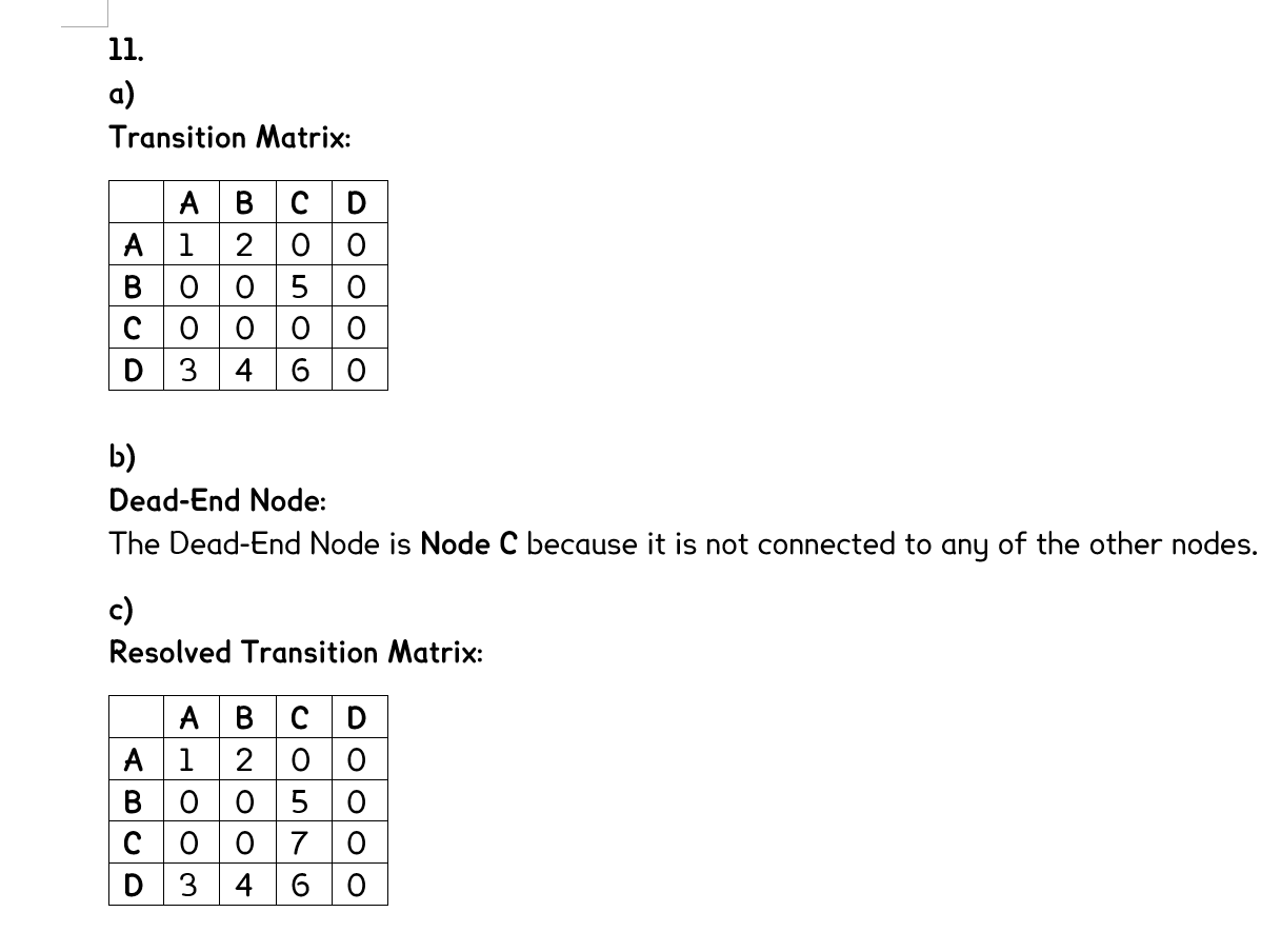 Solved ONLY PART D) THE ANSWERS TO THE PARTS A), B), AND C) | Chegg.com