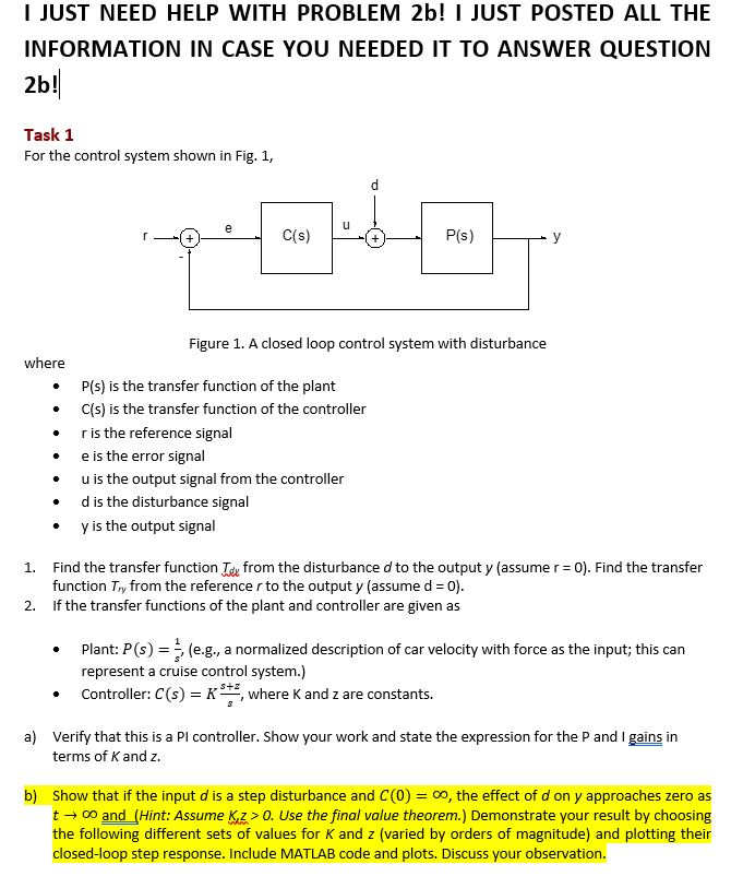 Solved I JUST NEED HELP WITH PROBLEM 2b! I JUST POSTED ALL | Chegg.com