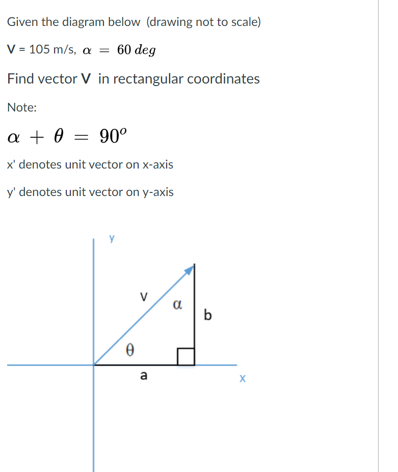 Solved Given the diagram below (drawing not to scale) V = | Chegg.com