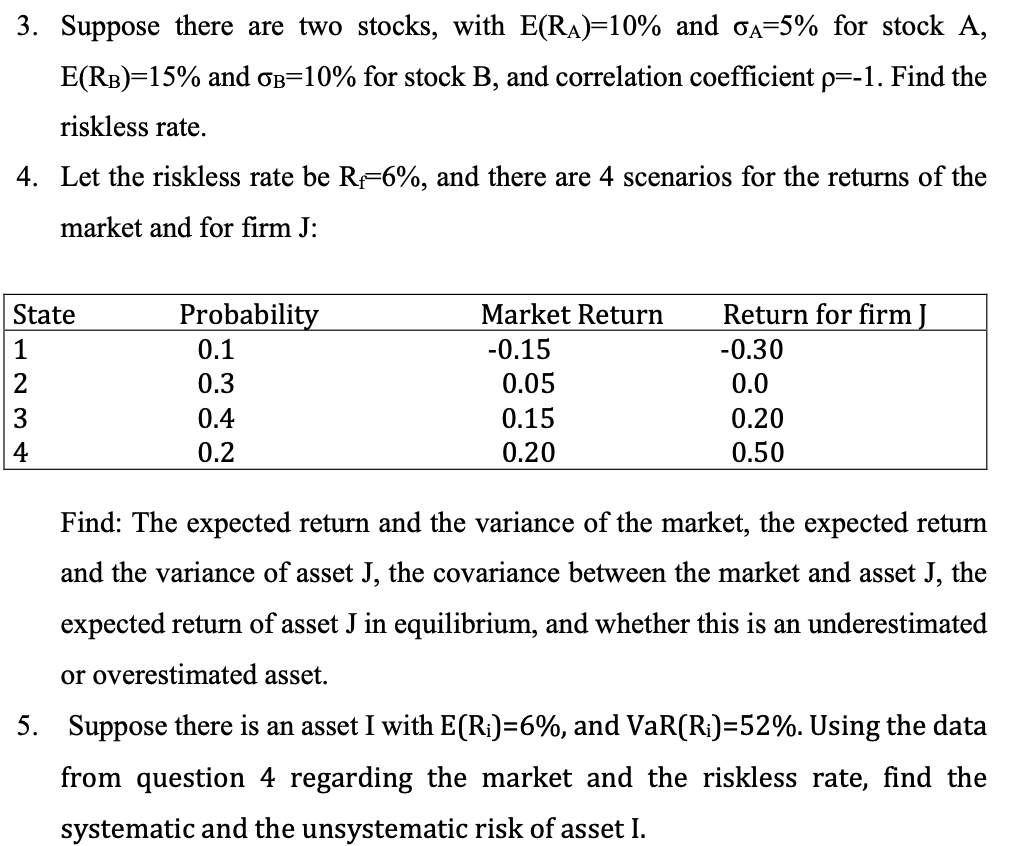 Solved 6. What is the beta of an efficient portfolio with | Chegg.com