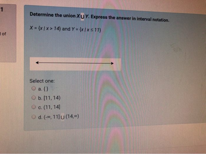 Solved determine the union x U y. express the answer in