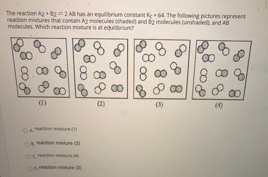 Solved The Reaction A2 + B2=2 AB Has An Equilibrium Constant | Chegg.com