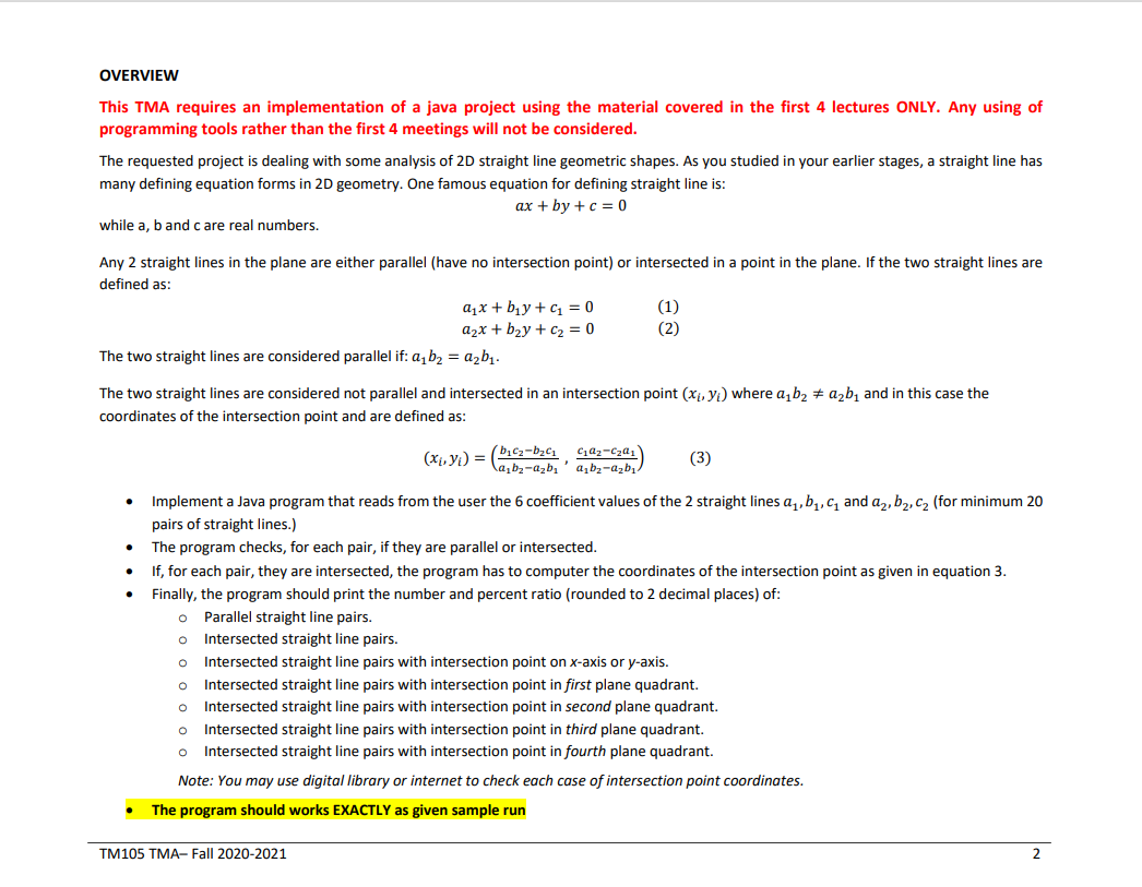 Solved OVERVIEW This TMA requires an implementation of a | Chegg.com