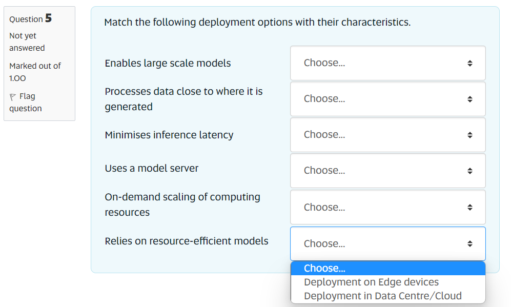 Solved Match The Following Deployment Options With Their | Chegg.com