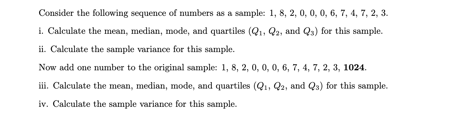 Solved Consider the following sequence of numbers as a | Chegg.com