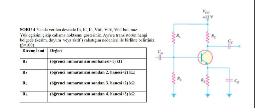 Solved QUESTION 4/ Find IB, IC, IE, VBE, VCE, VBC in the | Chegg.com