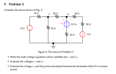 Solved 3 Problem 3. Consider the circuit shown in Fig. 4. | Chegg.com