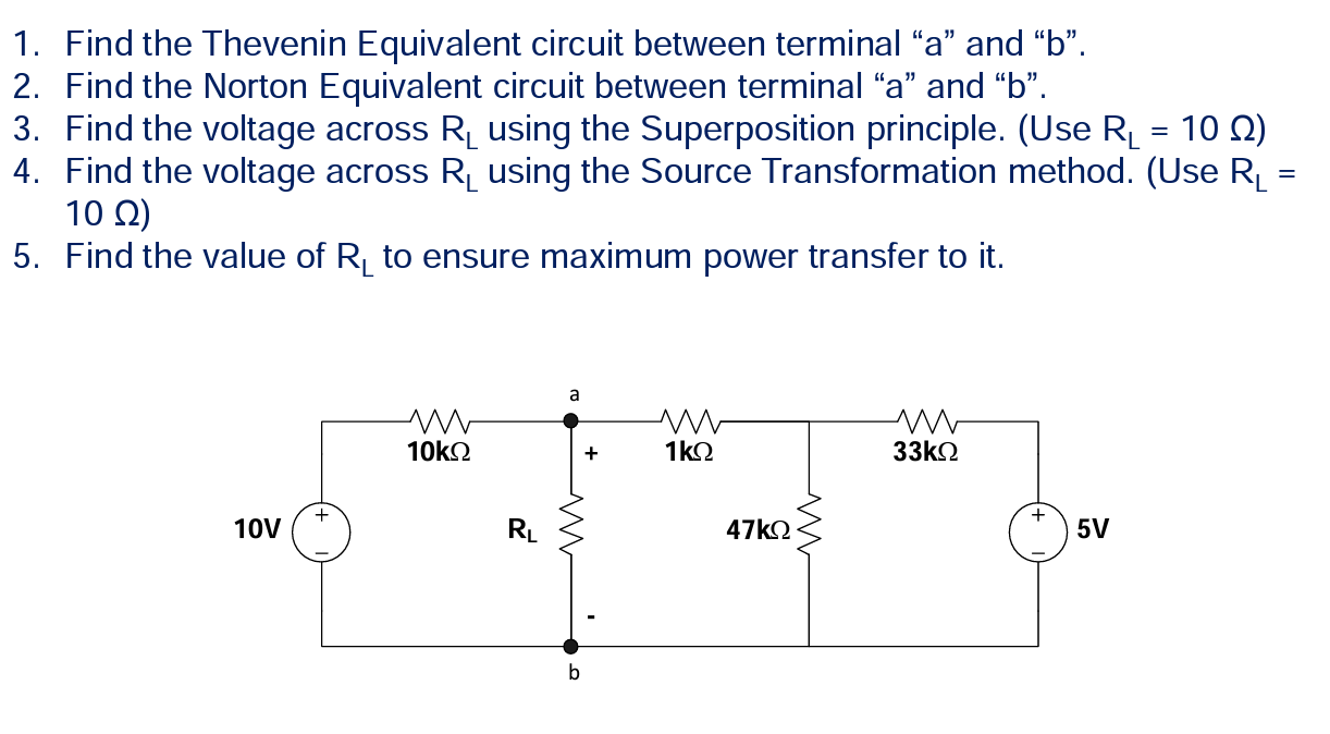 Solved 1. Find the Thevenin Equivalent circuit between | Chegg.com