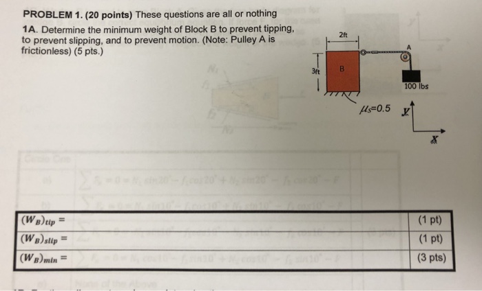 Solved PROBLEM 1. (20 Points) These Questions Are All Or | Chegg.com