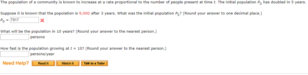 Solved The population of a community is known to increase at | Chegg.com