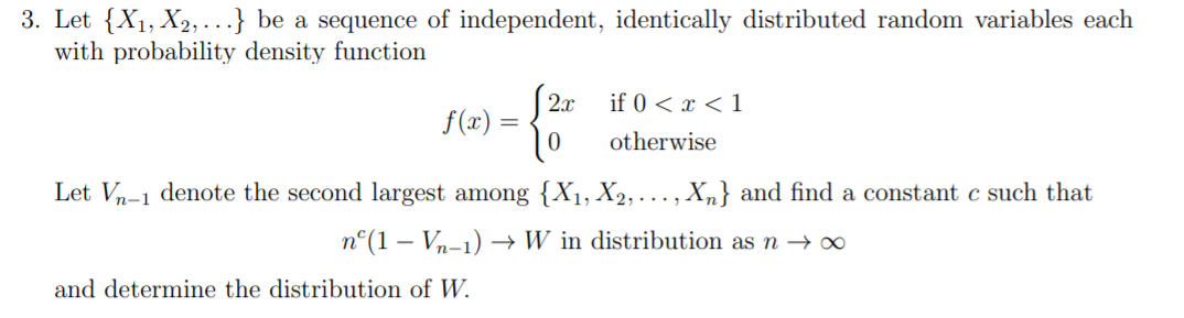 Solved 3. Let {X1, X2,...} be a sequence of independent, | Chegg.com