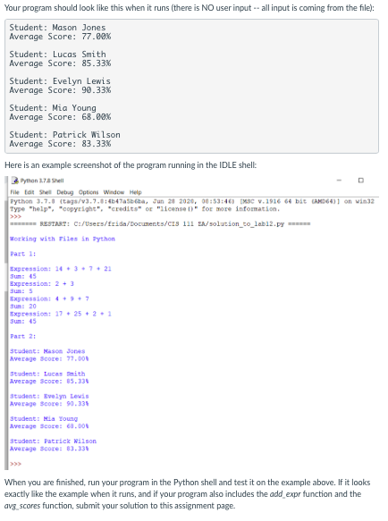 Solved Create a new Python program in IDLE, and save it as | Chegg.com