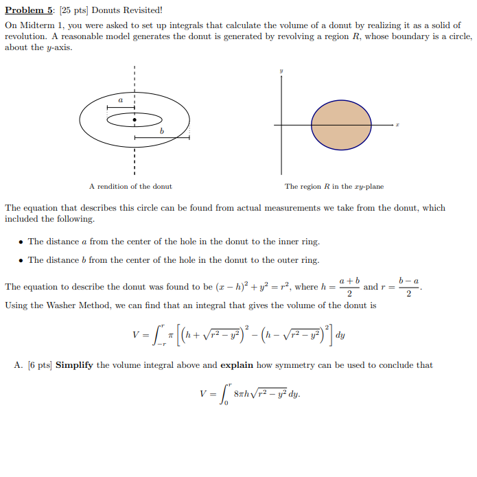 Solved Problem 5: [25 pts) Donuts Revisited! On Midterm 1, | Chegg.com