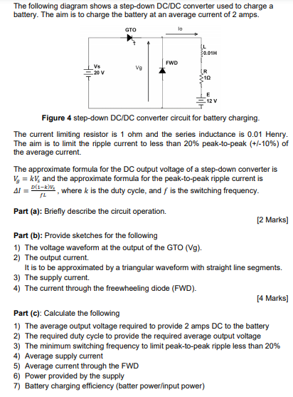 The following diagram shows a step-down DC/DC