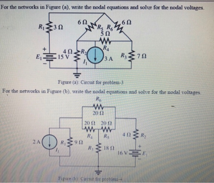 Solved Write the nodal equation and solve for the nodal | Chegg.com