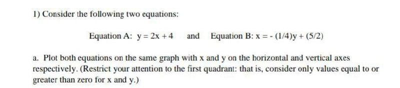 Solved 1) Consider the following two equations: Equation A: | Chegg.com