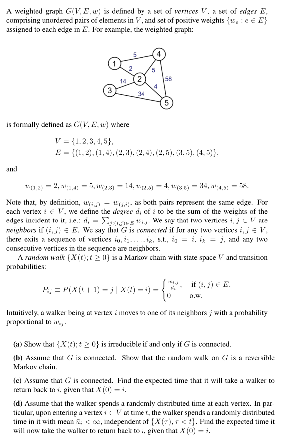 A Weighted Graph G V E W Is Defined By A Set Of Chegg Com