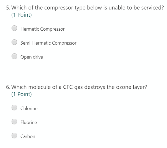 Solved 5. Which Of The Compressor Type Below Is Unable To Be | Chegg.com