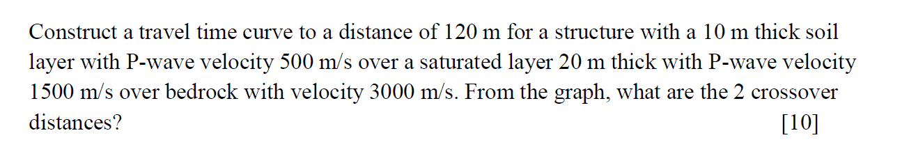 solved-construct-a-travel-time-curve-to-a-distance-of-120-m-chegg