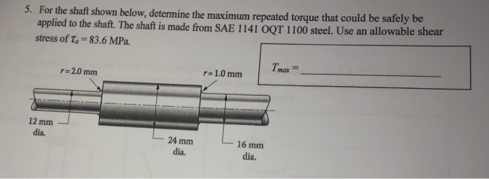 Solved wn below, determine the maximum repeated torque that | Chegg.com