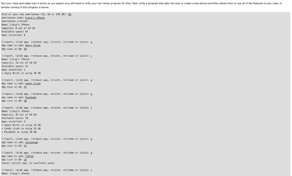Solved Part 2 This is a solo project. You may work as a | Chegg.com