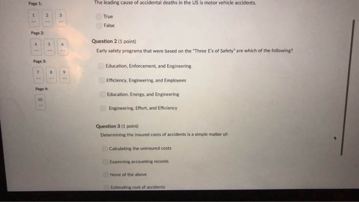 Solved Page 1: The leading cause of accidental deaths in the | Chegg.com