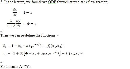 Solved 3. In the lecture, we found two ODE for well-stirred | Chegg.com