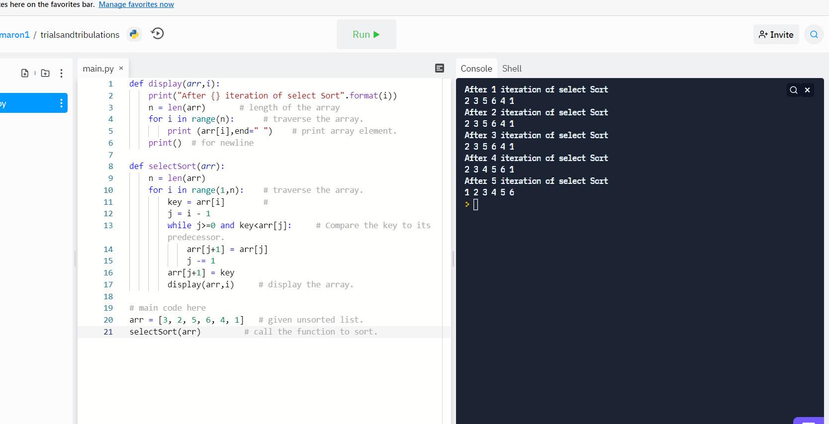 Solved python3 algorithms select sort from and unsorted | Chegg.com