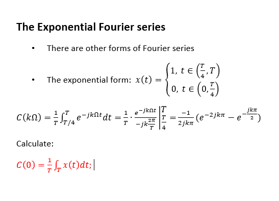 Solved The Exponential Fourier series There are other forms | Chegg.com