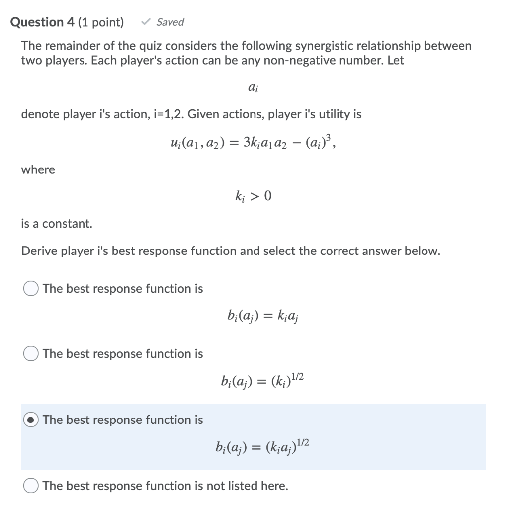 Solved Question 4 (1 Point) Saved The Remainder Of The | Chegg.com