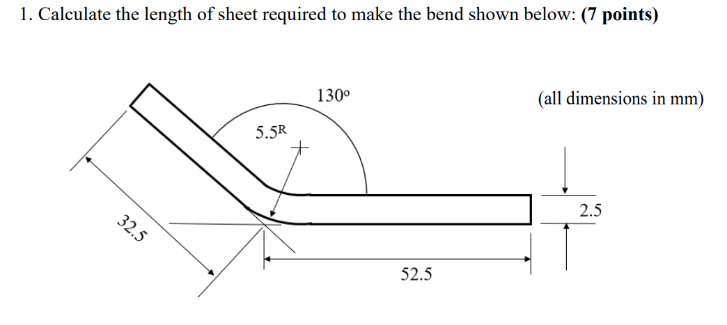 Solved 1. Calculate the length of sheet required to make the | Chegg.com