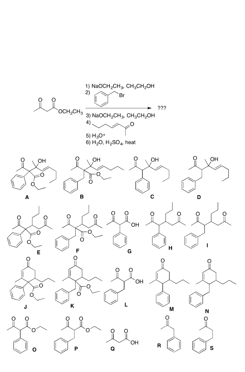 Solved 1) NaOCH₂CH3, CH3CH₂OH 2) Br OCH₂CH3 3) NaOCH₂CH3, | Chegg.com