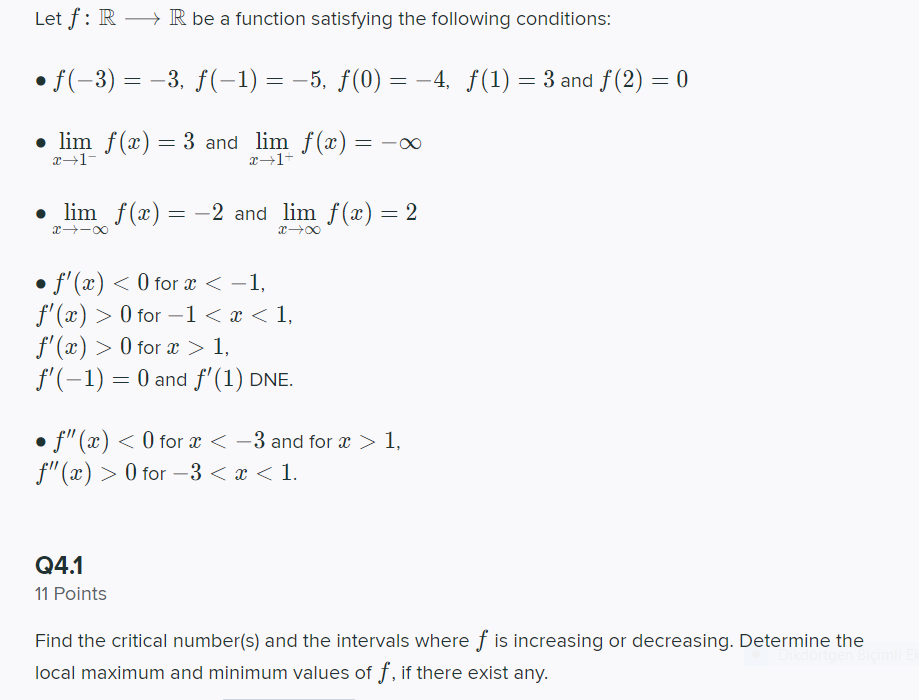 Solved Let F R R Be A Function Satisfying The Following Chegg Com