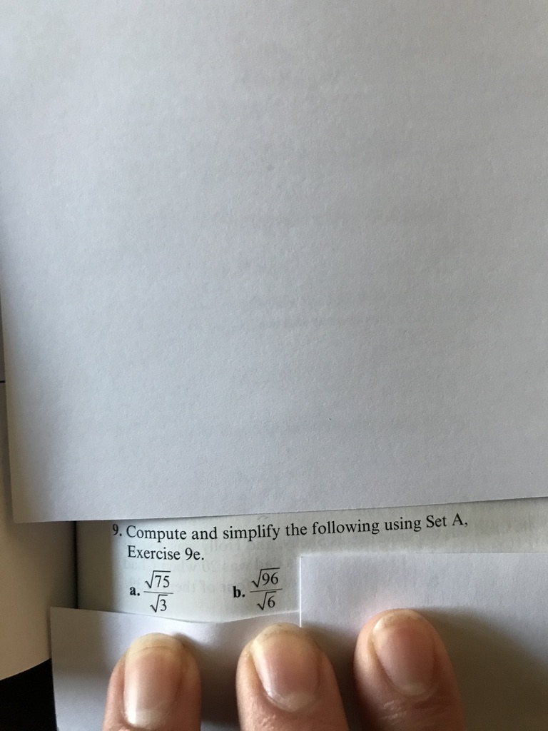 Solved 9. Compute and simplify the following using Set A, | Chegg.com