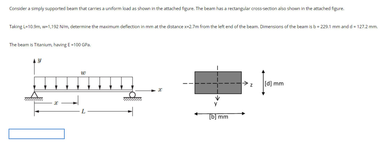 Solved Consider a simply supported beam that carries a | Chegg.com
