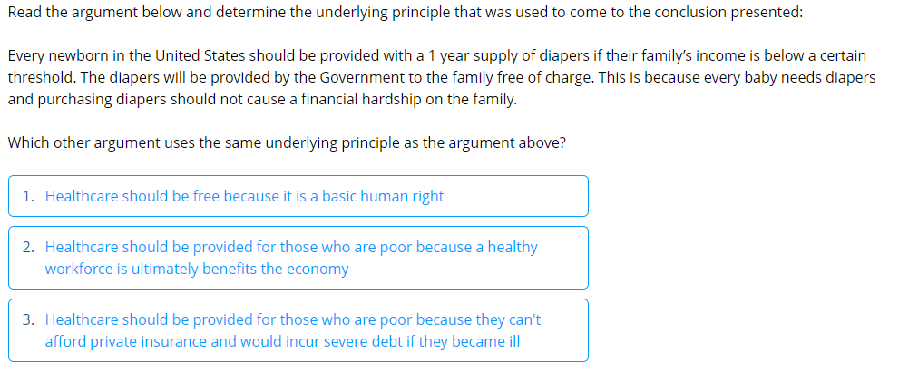 Solved Read The Argument Below And Determine The Underlying