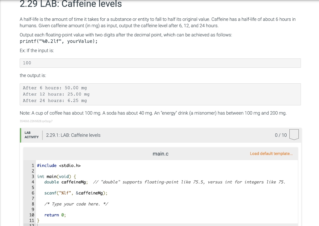 solved-2-29-lab-caffeine-levels-a-half-life-is-the-amount-chegg