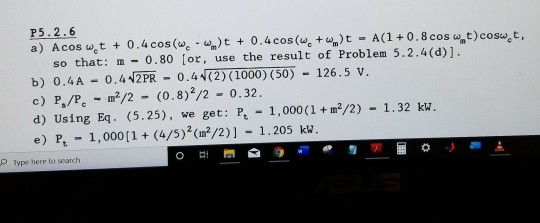 Solved B) Repeat Part (a) For M 1.0, 1.5 C) Define A | Chegg.com