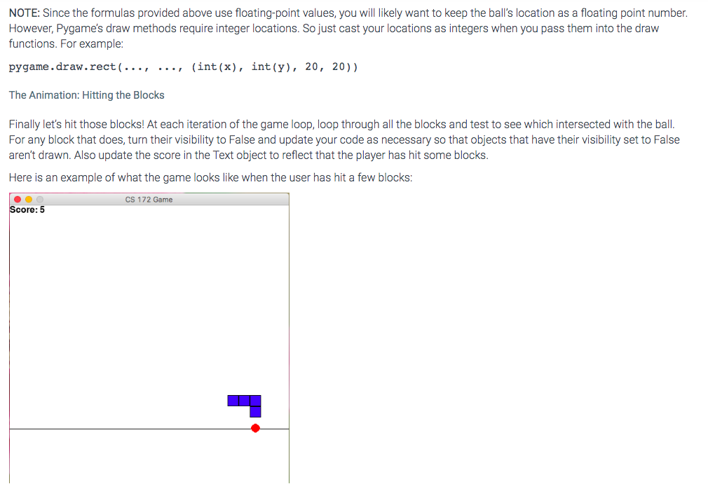 Solved 14.1 PyGame And OOP Purpose: After Completing This | Chegg.com