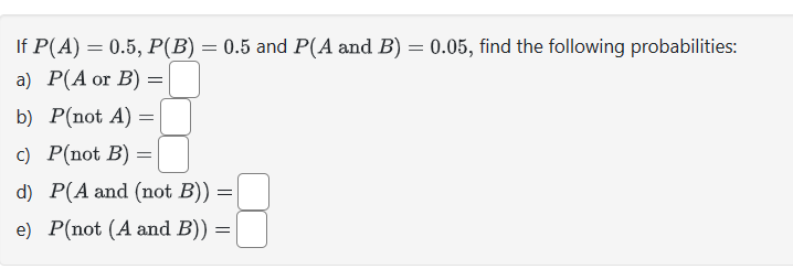 Solved If A and B are two mutually exclusive events with | Chegg.com