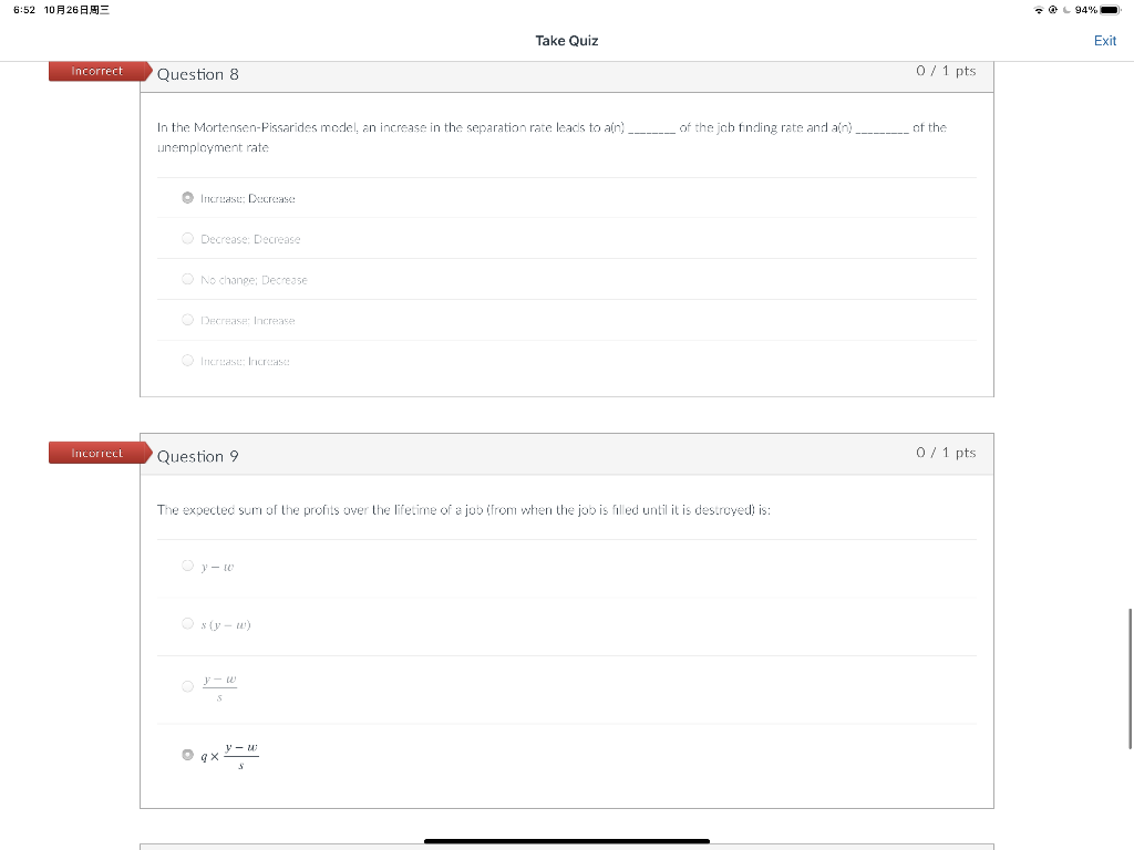 Solved In the Mortensen-Pissarides model, an increase in the | Chegg.com