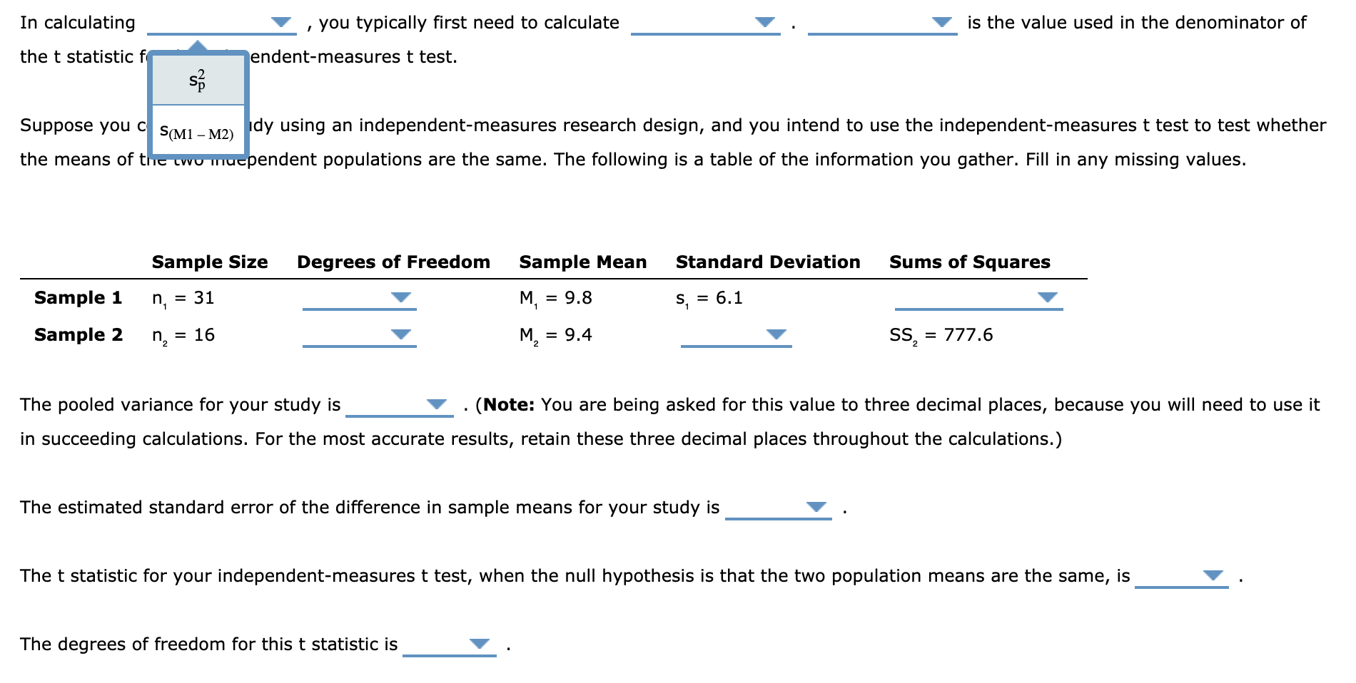 Solved 4. Differentiating pooled variance and the estimated | Chegg.com