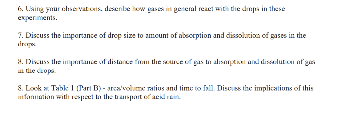 Solved Experiment B: Importance of clouds and raindrops as | Chegg.com