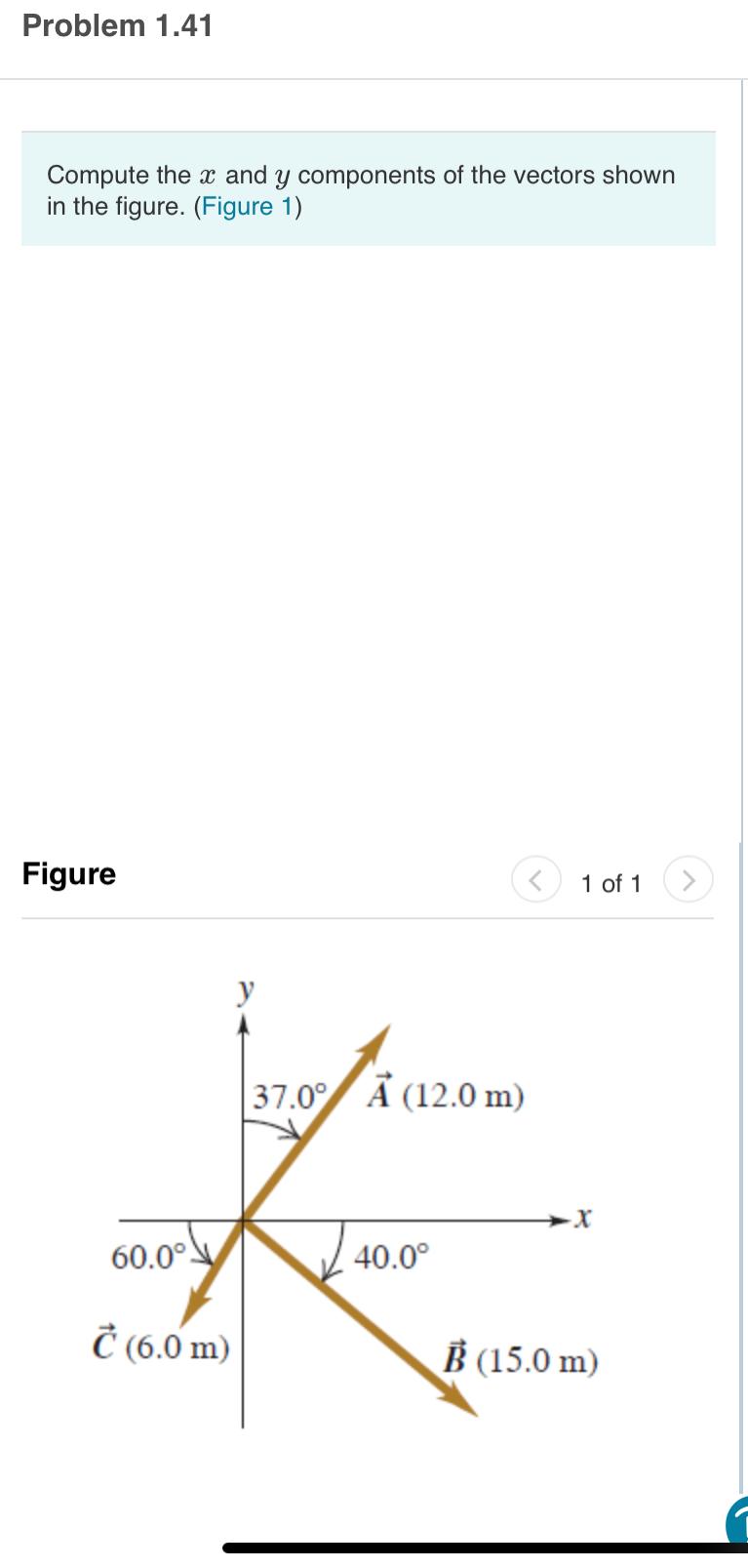 Solved Part A Compute The X And Y Components Of Vector A Chegg Com