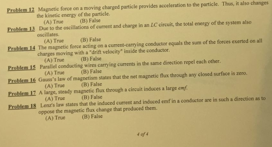 Solved Problem 12 Magnetic force on a moving charged | Chegg.com