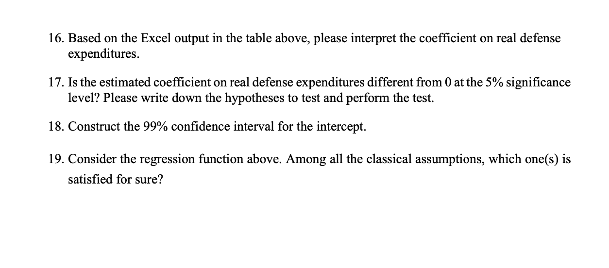 Solved Questions 16 – 19 Depend On The Following Context. | Chegg.com