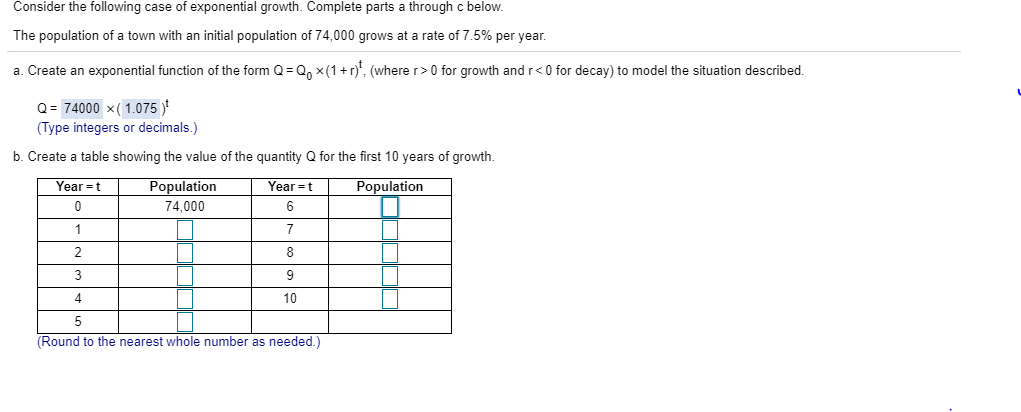 Solved Consider The Following Case Of Exponential Growth Chegg Solved Consider The Following Case Of Exponential Growth Chegg