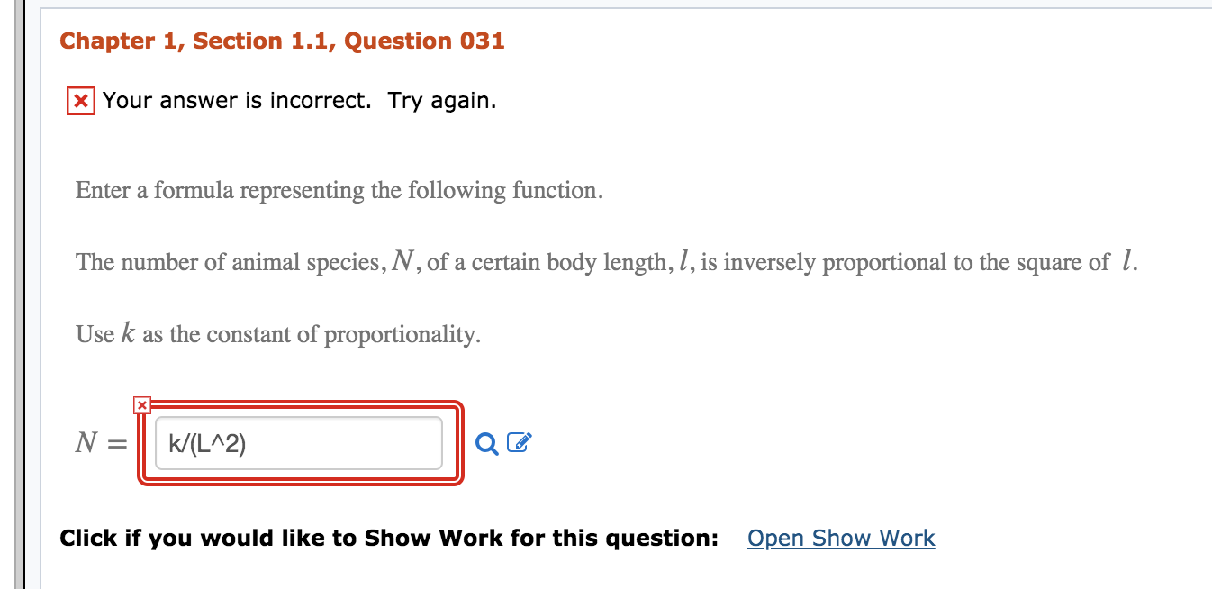 Solved Chapter 1 Section 1 1 Question 031 X Your Answer Chegg Com